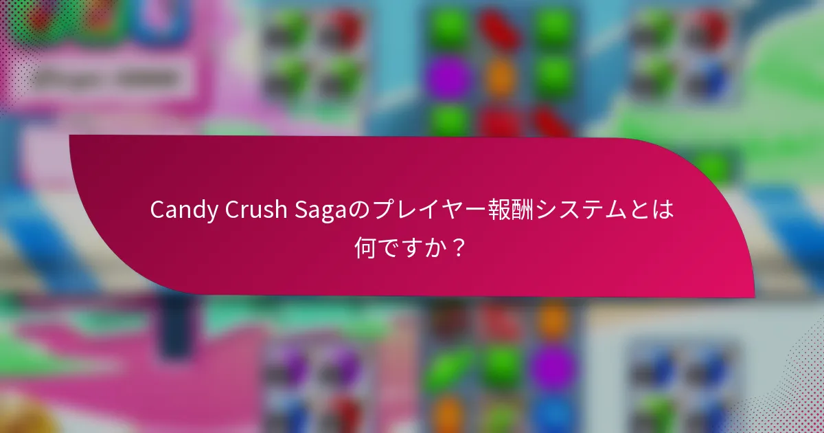 Candy Crush Sagaのプレイヤー報酬システムとは何ですか?