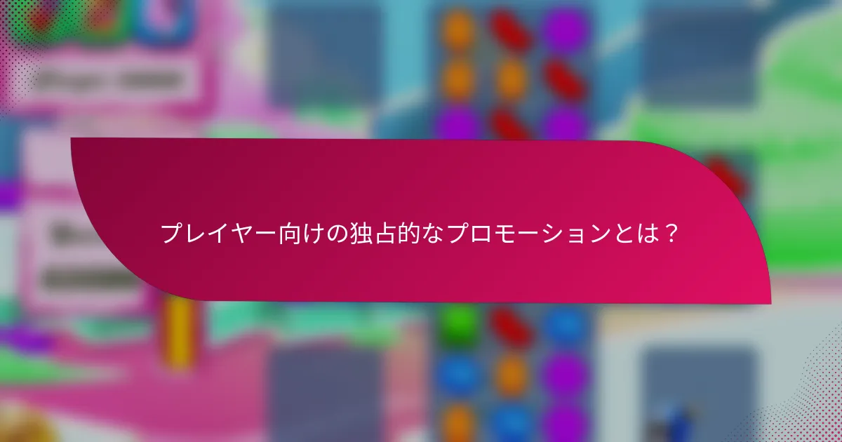 プレイヤー向けの独占的なプロモーションとは？